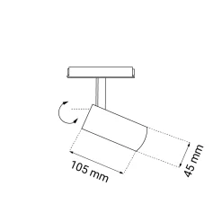 Spot magnetyczny Komassa (system Komatsu) - Biały - 48V 7W 560lm (45 mm) 4000K (6642) - Shilo