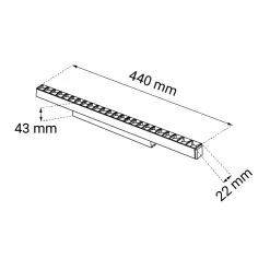 Spot magnetyczny Komatsu dot - Biały (440 mm) 48V 24W 1920lm 4000K (6648) - Shilo