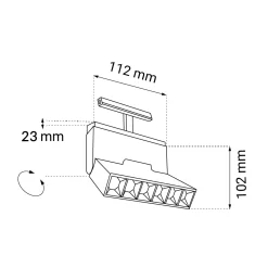 Spot magnetyczny Komatsu dot move - Czarny - 48V 6W 480lm (112 mm) 4000K (6597) - Shilo