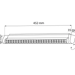 Spot magnetyczny Komatsu Slim dot move - Czarny - 48V 24W 1920lm (452 mm) 3000K (6061) - Shilo