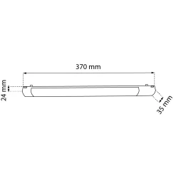 Spot magnetyczny Komatsu Slim - Czarny - 48V 12W 960lm (370 mm) 3000K (6049) - Shilo