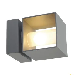 SQUARE TURN, QT14, lampa ścienna outdoor, kolor srebrnoszary, maks. 42W, IP44 (1000335) - SLV