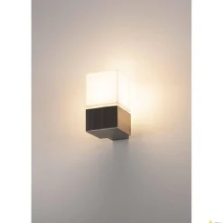 SQUARE WALL, E27, lampa ścienna outdoor, stal nierdzewna 304, maks. 20W, IP44 (1000336) - SLV