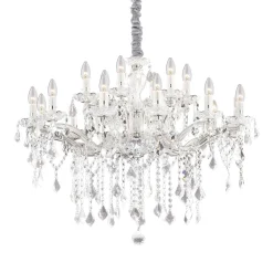 Srebrny żyrandol FLORIAN SP18 (75150) Ideal Lux - 18 "świeczek"