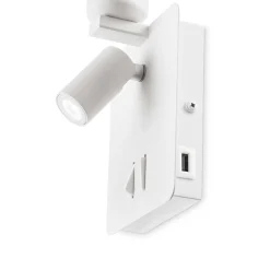 Stelaż / Kinkiet z USB GEA Czarny (GEA_MAP2_NERO) - Ideal Lux