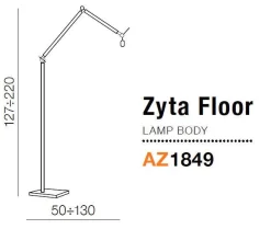 stelaż do lampy Zyta podłogowa (podstawa) kolor czarny (ML2300-L) Azzardo