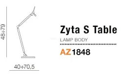 stelaż do lampy Zyta S biurkowa / stołowa (podstawa) kolor czarny (MT2300-S) Azzardo