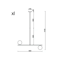 SUGURI C czarna lampa sufitowa w rozmiarze XL z podwyższoną szczelnością IP44 (SGC322RS66) - Ummo