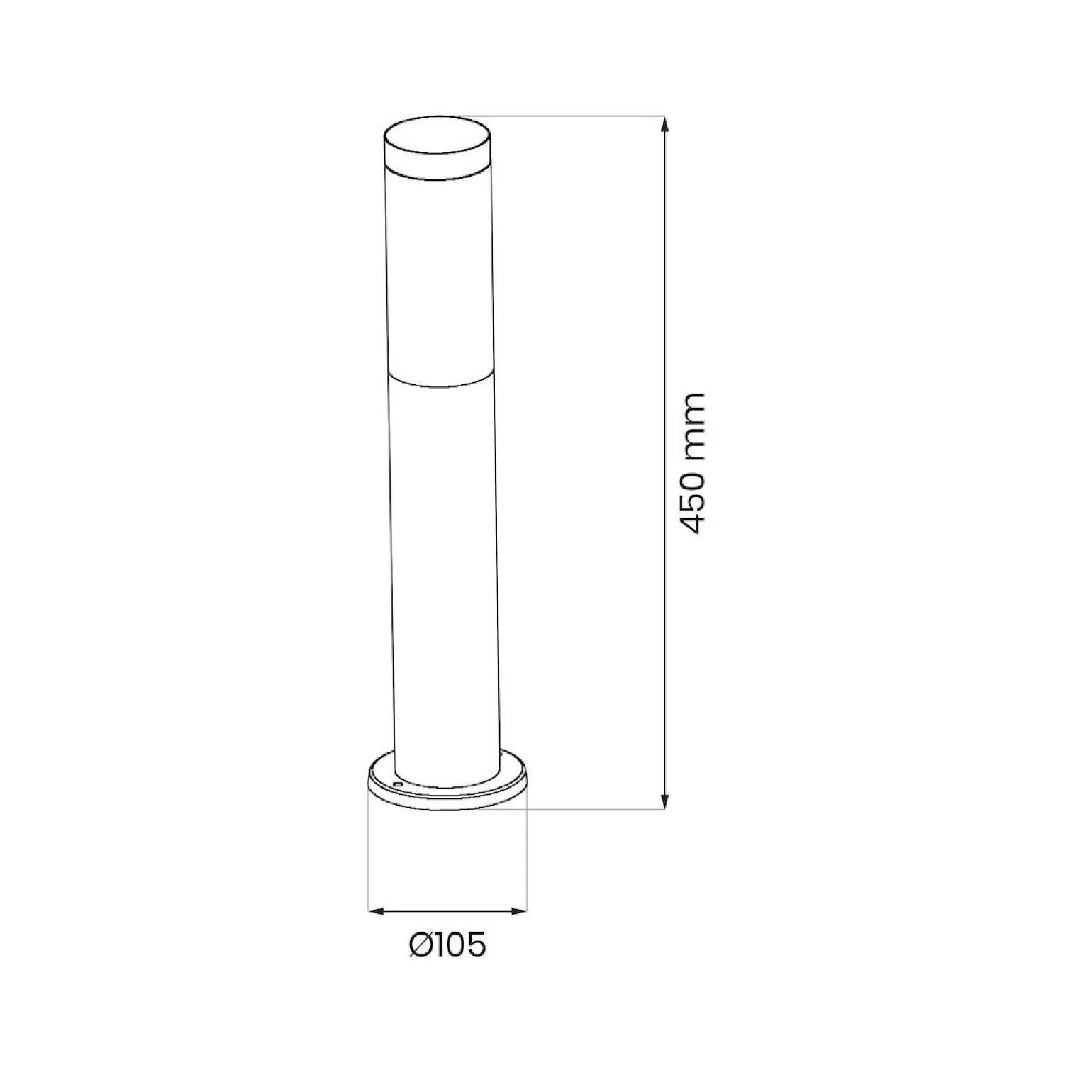 Słupek Ogrodowy Brooklyn 1xE27 IP44 45cm (EKO1703) - Eko-Light