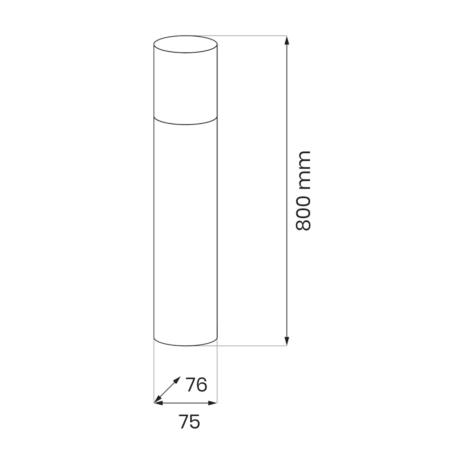 Słupek Ogrodowy Harlem 1xE27 IP44 80cm (EKO1712) - Eko-Light