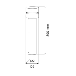 Słupek Ogrodowy Mia 1xE27 IP44 80cm (EKO1707) - Eko-Light