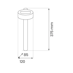 Słupek Solarny Eye 3000K IP44 (EKO1455) - Eko-Light