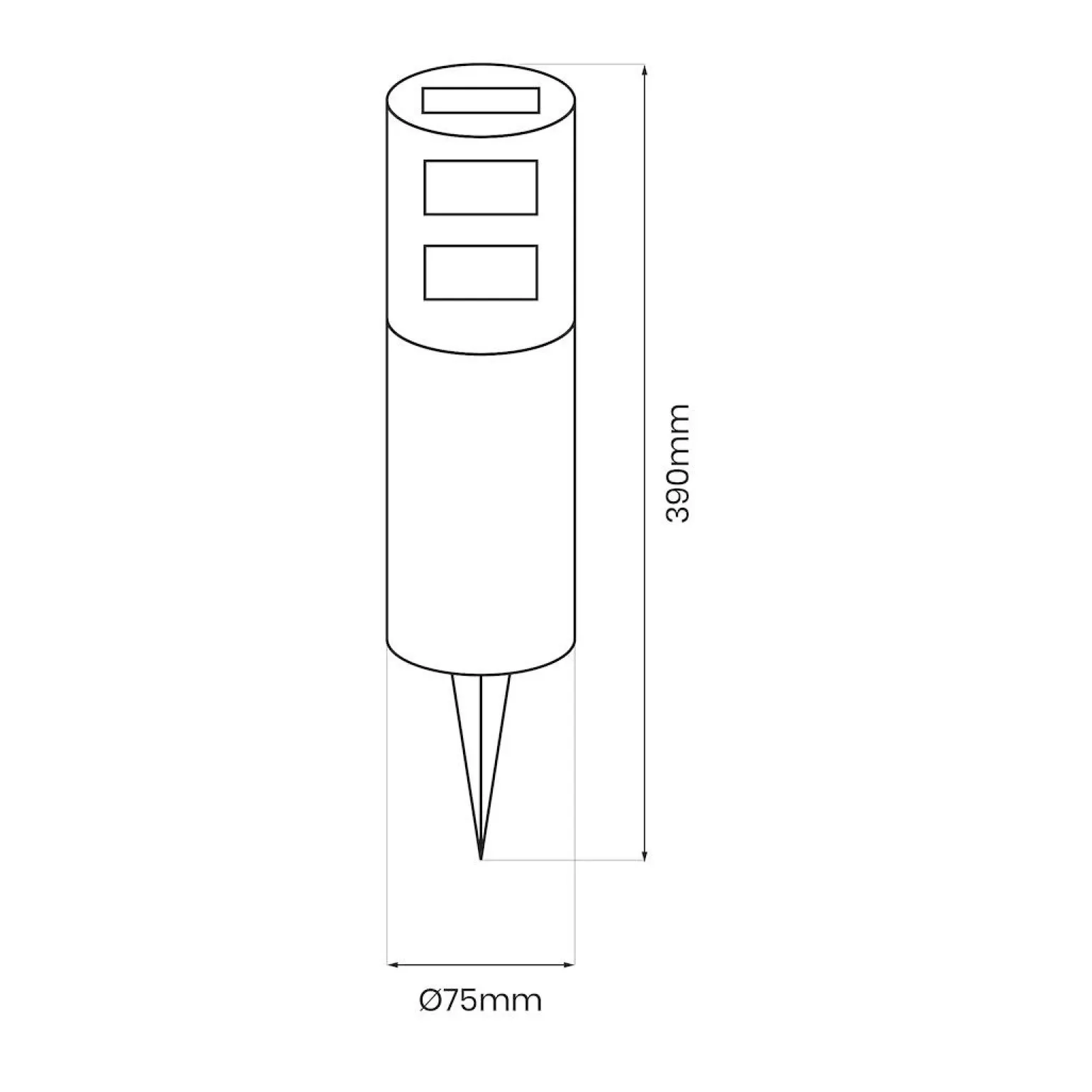 Słupek Solarny Fidel 3000K IP44 (EKO1451) - Eko-Light