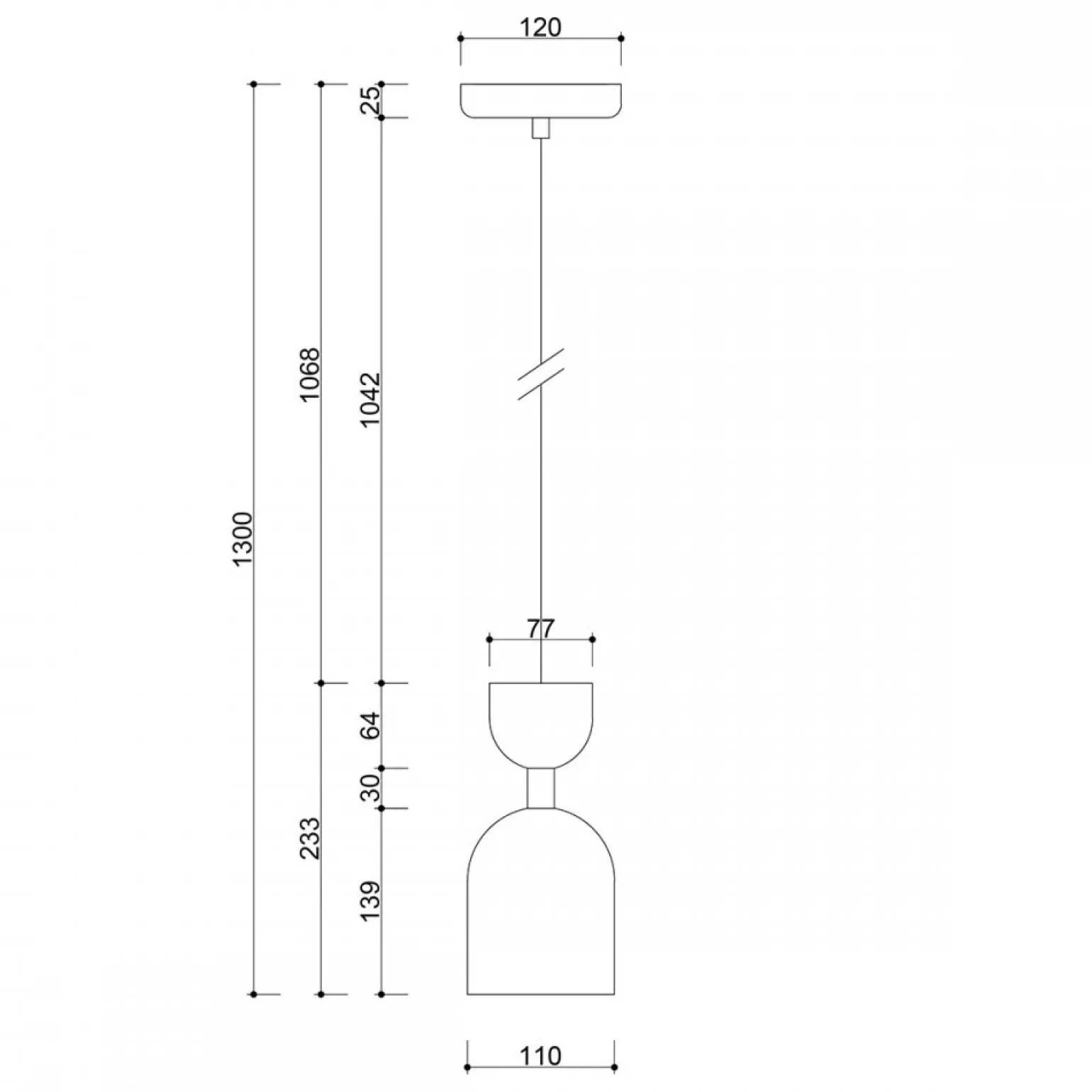 SUPURU burgundowa sufitowa lampa wisząca z czarną rurką (SUA124P0) - Ummo