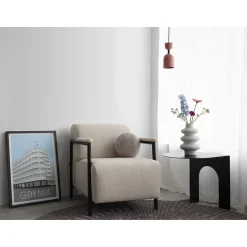 SUPURU melonowa sufitowa lampa wisząca z czarną rurką (SUA125P0) - Ummo