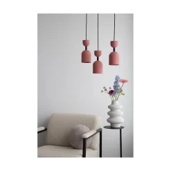 SUPURU niebieska sufitowa lampa wisząca z czarną rurką (SUA129P0) - Ummo