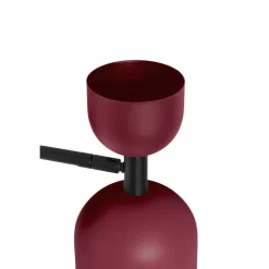 SUPURU W burgundowa regulowana lampa ścienna / kinkiet z czarną rurką (SUK14020) - Ummo