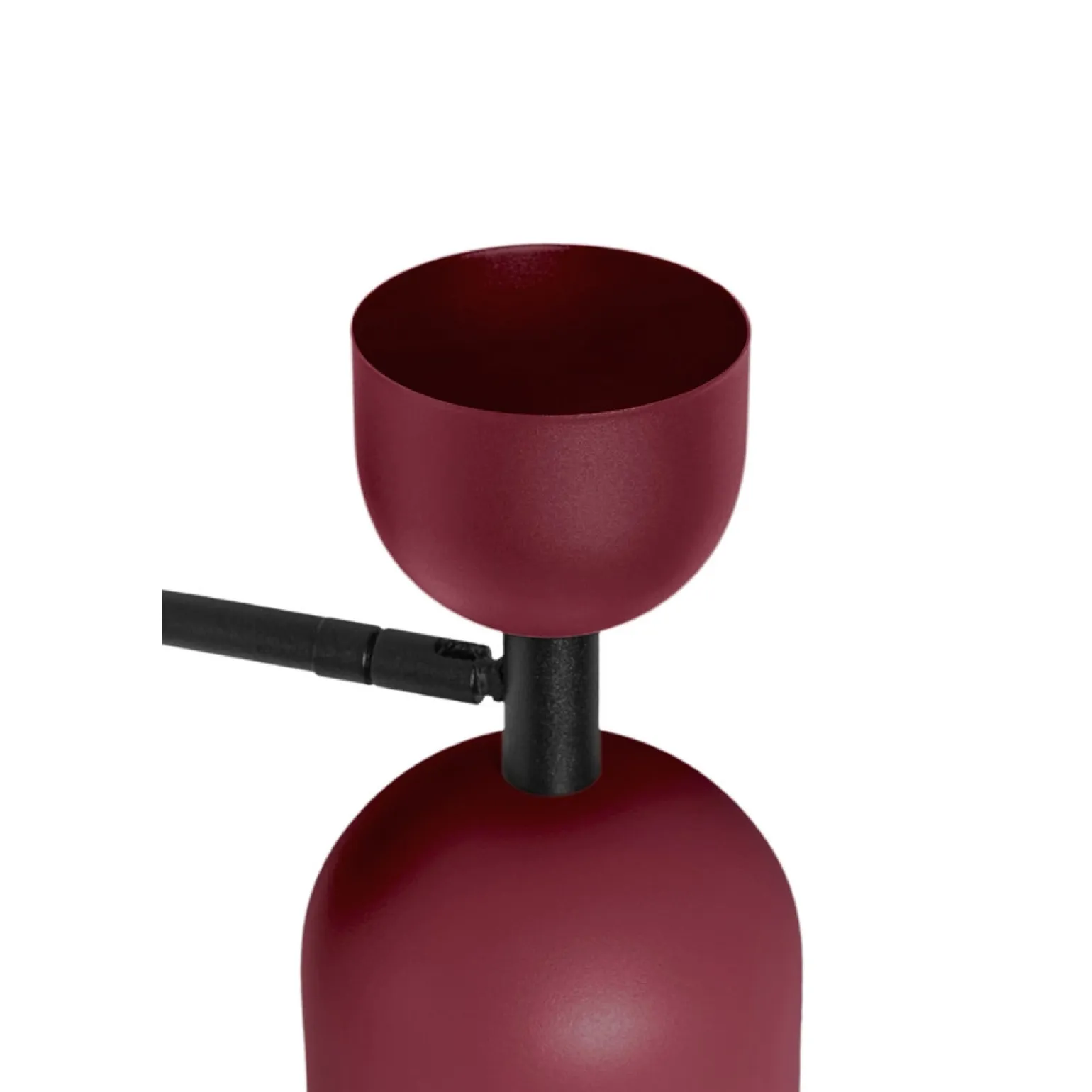 SUPURU W burgundowa regulowana lampa ścienna / kinkiet z czarną rurką (SUK14020) - Ummo