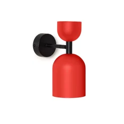 SUPURU W czerwonopomarańczowa lampa ścienna / kinkiet z czarną rurką (SUK11220) - Ummo