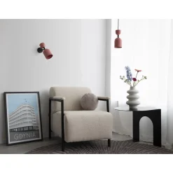 SUPURU W niebieska regulowana lampa ścienna / kinkiet z czarną rurką (SUK19020) - Ummo