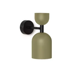 SUPURU W oliwkowa regulowana lampa ścienna / kinkiet z czarną rurką (SUK11420) - Ummo