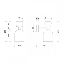 SUPURU W oliwkowa regulowana lampa ścienna / kinkiet z czarną rurką (SUK11420) - Ummo