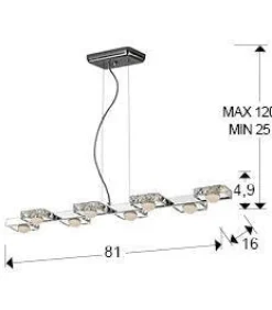 Suria II lampa wisząca 8L (375618) - Schuller