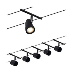 System linkowy DC zest Cup max5x10W Czarny mat/Chrom GU5,3 12V DC 60VA twszt/met (PL94469) - Paulmann