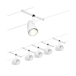 System linkowy DC zest Cup max5x10W Biały mat/Chrom GU5,3 12V DC 60VA twszt/met (PL94467) - Paulmann