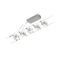 System linkowy zestaw MacII max5x10W GU5,3 Chrom mat/Chrom 12V DC 60VA twszt/metal (PL94430) - Paulmann