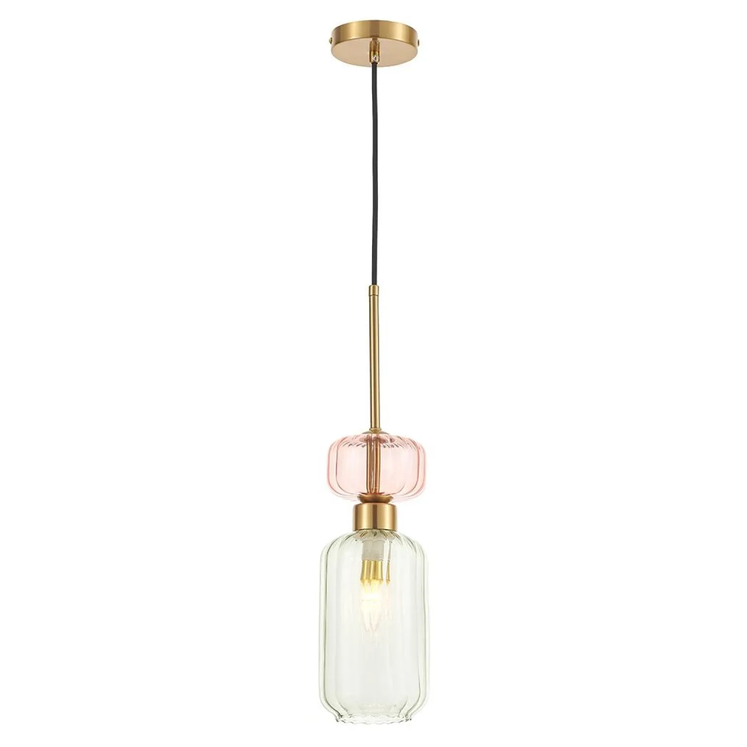 Szklana lampa wisząca MOLLY GREEN 1xE14 (ML1824) - Milagro