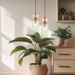 Szklana lampa wisząca MOLLY GREEN 1xE14 (ML1824) - Milagro