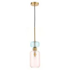 Szklana lampa wisząca MOLLY PINK 1xE14 (ML1822) - Milagro