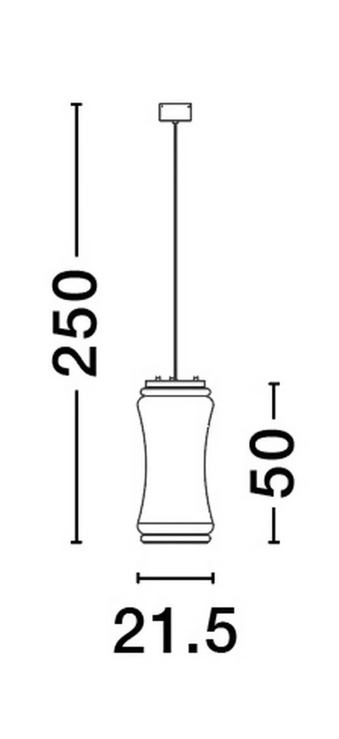 Szklana lampa wisząca wewnętrzna ABANCAY (LE44594) - Luces Exclusivas
