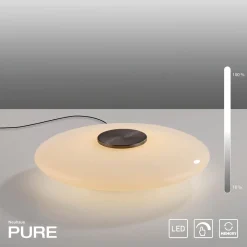 Szklana stołowa lampa z dotykowym ściemniaczem PURE VITRUM Brązowa (4080-34) - Paul Neuhaus