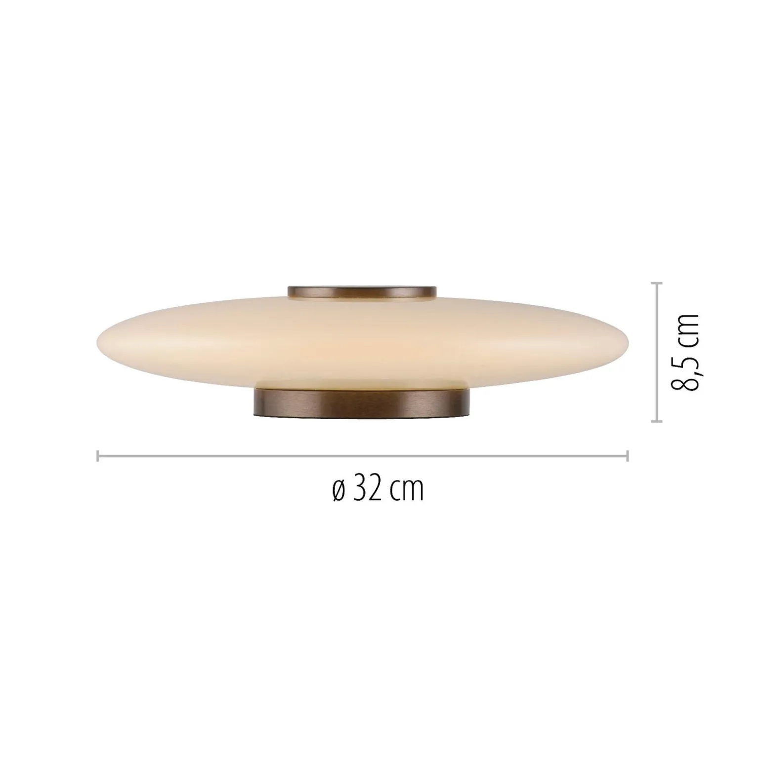 Szklana stołowa lampa z dotykowym ściemniaczem PURE VITRUM Brązowa (4080-34) - Paul Neuhaus