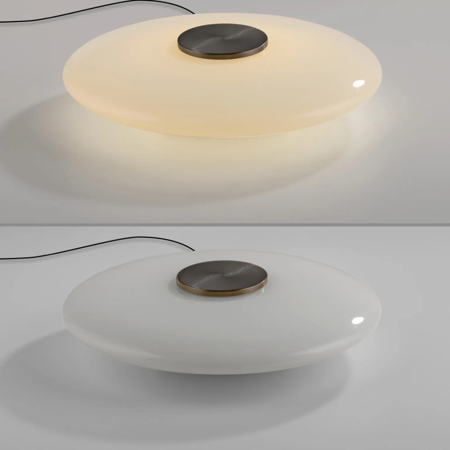 Szklana stołowa lampa z dotykowym ściemniaczem PURE VITRUM Brązowa (4080-34) - Paul Neuhaus