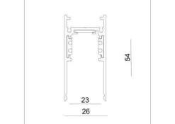 Szynoprzewód magnetyczny 3m GALAXY- SURFACE 23 (033400B) - ZARlight