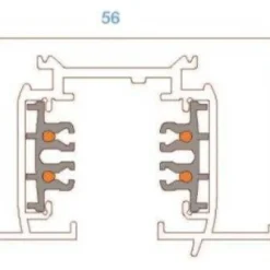 Szynoprzewód wpuszczany TRACK 2m (czarny) (8103) - Shilo