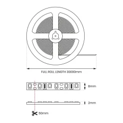 Taśma COB 320/m 4000K IP20 30m (EKPL633) - Eko-Light