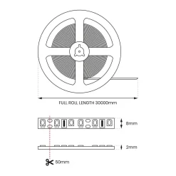 Taśma COB 480/m 6500K IP20 24V 30m (EKPL450) - Eko-Light