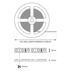 Taśma Led 60/m IP20 3000K (100m) (EKPL623) - Eko-Light