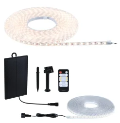 Taśma ogrodowa LED solar 2700K + czujnik zmierzchu 3m IP44 czarny / tworzywo sztuczne (PL71195) - PAULMANN