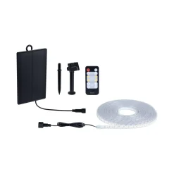 Taśma ogrodowa LED solar 2700K + czujnik zmierzchu 3m IP44 czarny / tworzywo sztuczne (PL71195) - PAULMANN