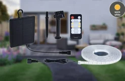 Taśma ogrodowa LED solar 2700K + czujnik zmierzchu 3m IP44 czarny / tworzywo sztuczne (PL71193) - PAULMANN