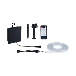 Taśma ogrodowa LED solar 2700K + czujnik zmierzchu 3m IP44 czarny / tworzywo sztuczne (PL71193) - PAULMANN