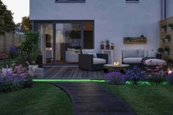 Taśma ogrodowa LED solar 2700K + czujnik zmierzchu 3m IP44 czarny / tworzywo sztuczne (PL71196) - PAULMANN