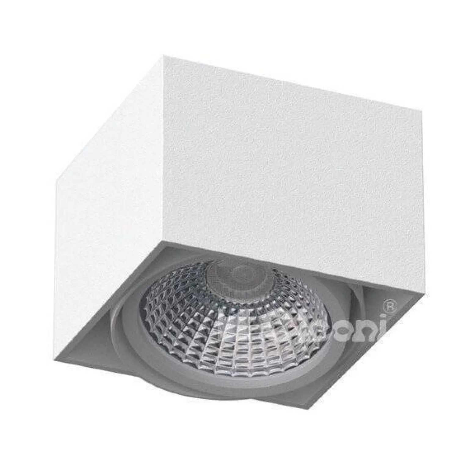 TITO C2 stropowy max. 1x13W, GU10, 230V, czarny głęboki (mat struktura) RAL 9005 (T113C2116) - Cleoni