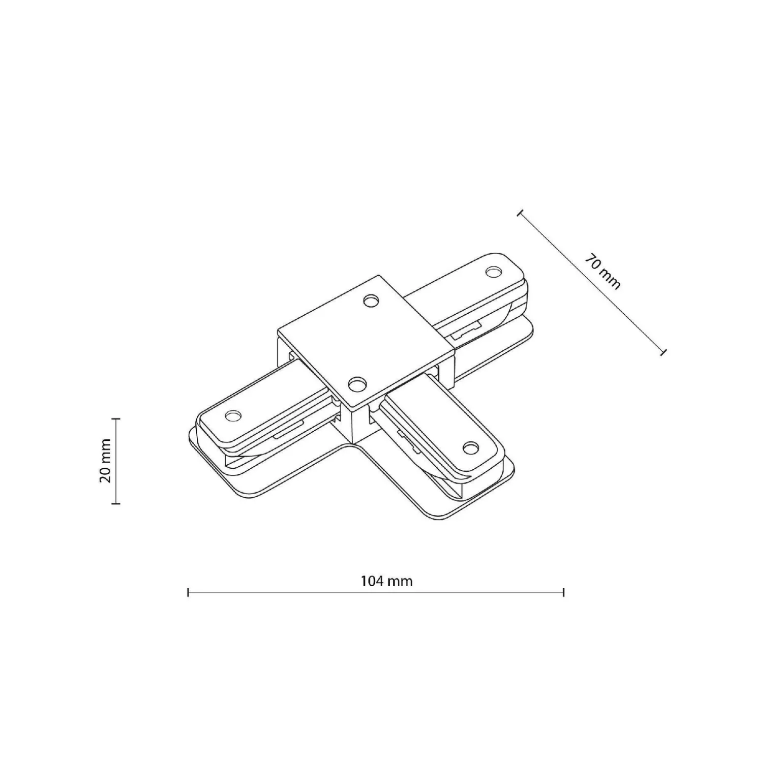 TRACER ŁĄCZNIK T BIAŁY (3518) - TK Lighting