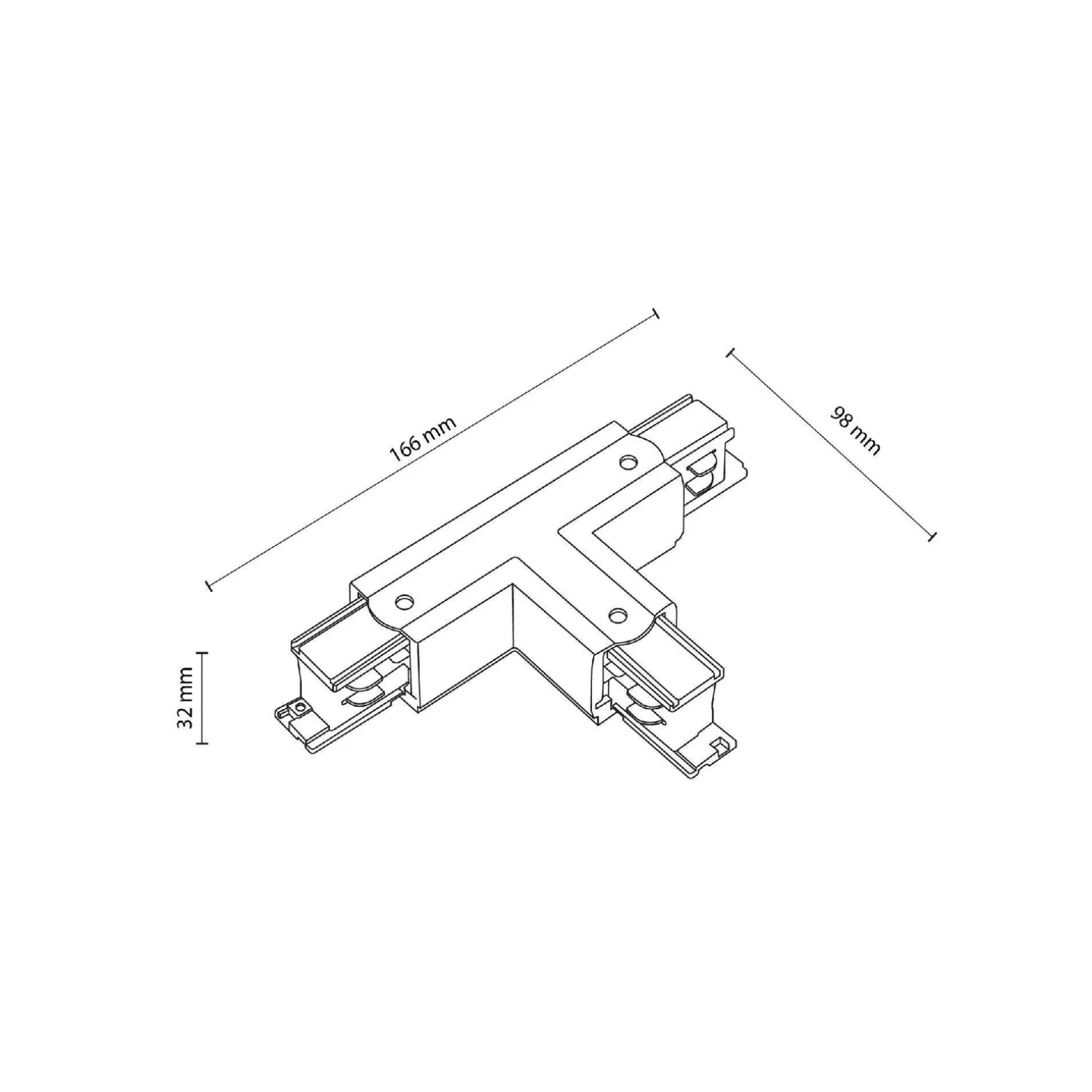 TRACER ŁĄCZNIK T TRÓJOBWODOWY BIAŁY (3556) - TK Lighting